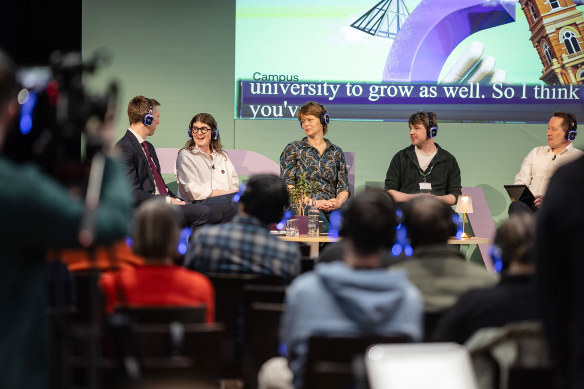 Four panellists in conversation